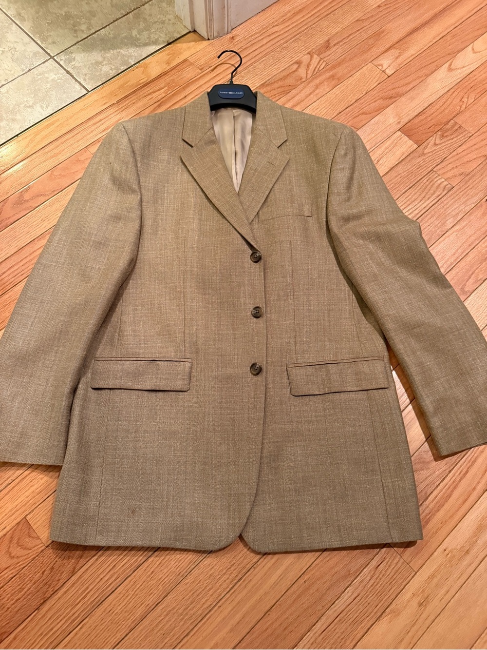 VTG L Ralph Lauren Tan Blazer - Neutral Tailored Jacket Size 42L